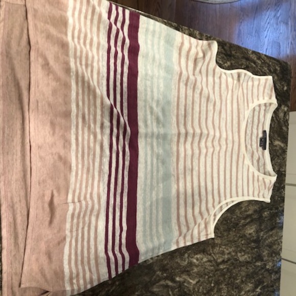 Vince Women's Linen Stripe Tapered Bottom Tank-Sz M-Like new! - Picture 5 of 7